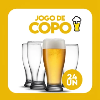 Kit 24 Copo Cerveja Tulipa Chopp Vidro Resistente 200ml