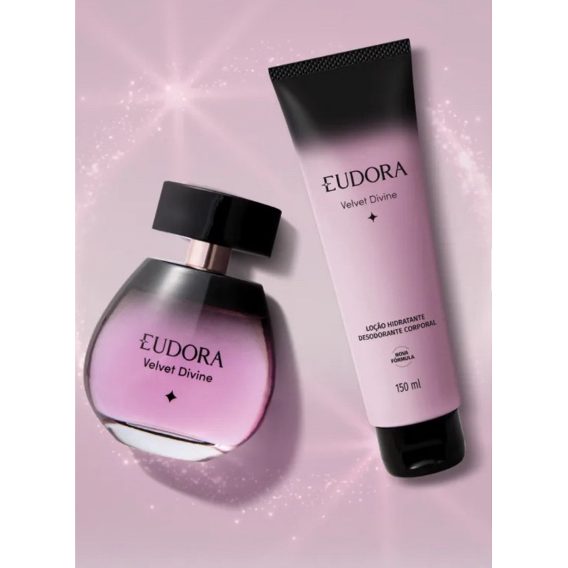 Kit Eudora Velvet Divine colônia + hidratante