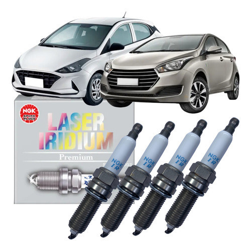 Jogo 3 Velas Laser Iridium Original NGK Hb20 1.0 Turbo 2016 a 2019 TGDI ...