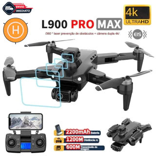 Drone L900 Pro SE MAX 1.2Km 25m GPS 4K Profissional 5G WIFI Motor Brushless Com Bolsa + Brinde