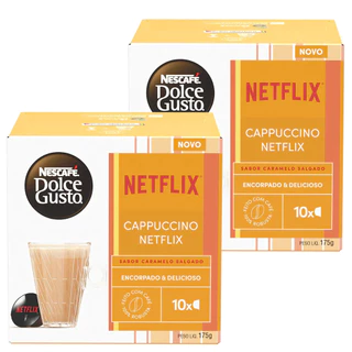 2 Caixas Nescafé Dolce Gusto Cápsulas Cappuccino Netflix Caramelo Salgado