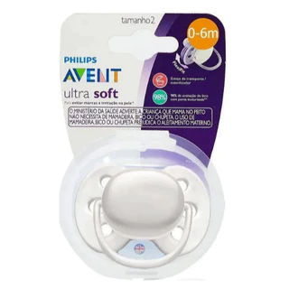 Chupeta Ultra Soft Unitária Branca 0-6M Philips Avent