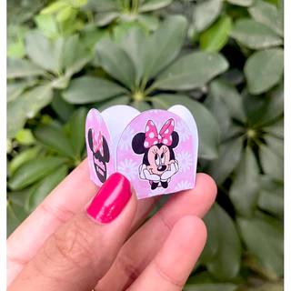 Forminha para brigadeiro personalizada Minnie Rosa