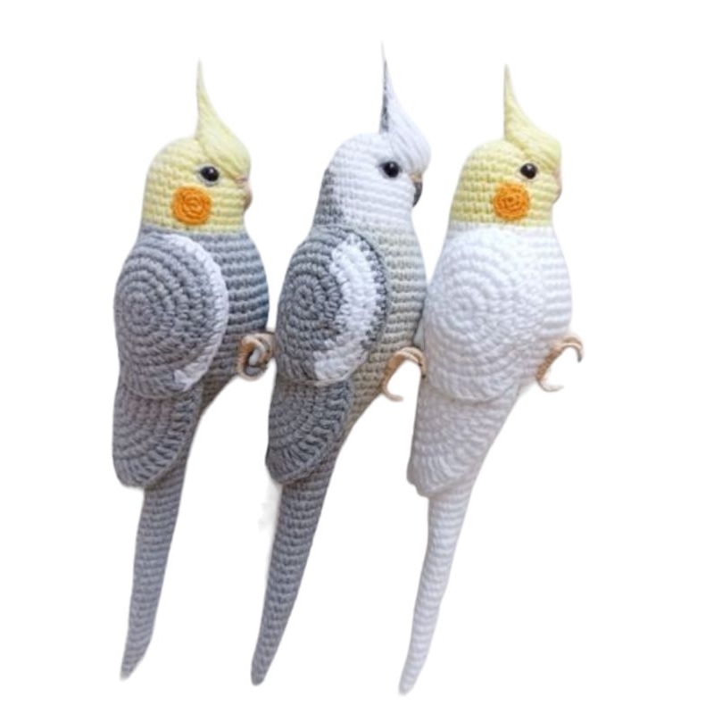 Calopsita Amigurumi Crochê