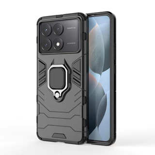 Capa Capinha Anti Impacto Suporte Metal para Xiaomi poco x6 pro/poco f5 pro(película de vidro 3d opcional)