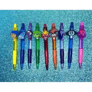 Canetas do Divertidamente Kit com 04 , 05, 09 ou 12 Canetas Divertidamente esferograficas emoções papelaria divertida material escolar presente lembrancinha