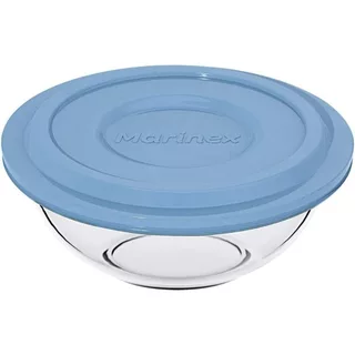 Tigela de Vidro com Tampa Para Preparo Redonda Plus Marinex de 1,5 Litros