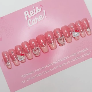 Unhas postiças decoradas set Hello kitty