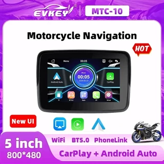 EVKEY - Tela Impermeável Motocicleta Display, Auto Monitor Sem Fio, Carplay Navegação, Portátil, Android
