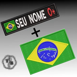 Kit 2pç sustache Tarjeta C/ Nome Bandeira Brasil Ou Seu Estado
