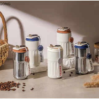 Copo térmico inteligente de 460 ml Xícara de café em aço inoxidável 316 que acompanha copo de isolamento térmico
