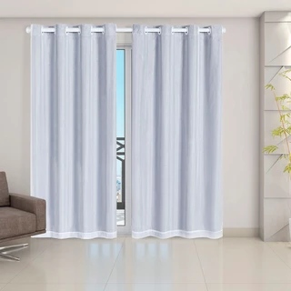 Cortina Voil Liso Forro Blecaute Pvc 2,80m x 2,30m Corta Luz Sala Quarto Janela Porta Blackout