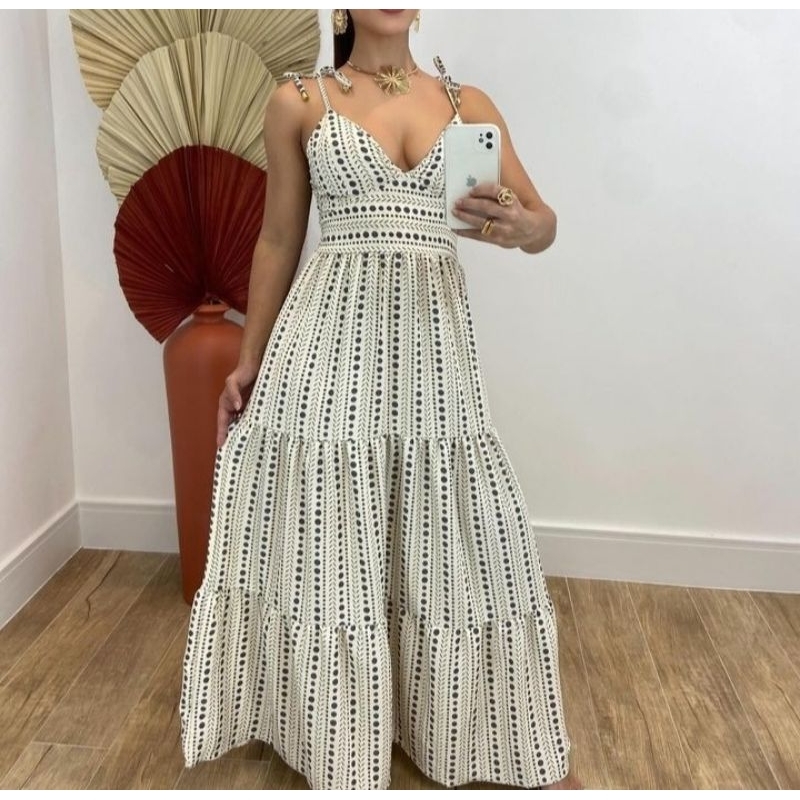 Vestido Longo tecido Duna