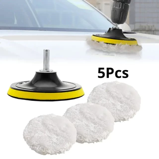 Kit Polimento Automotivo 5 Peças Boina para Furadeira Parafusadeira Disco 3"