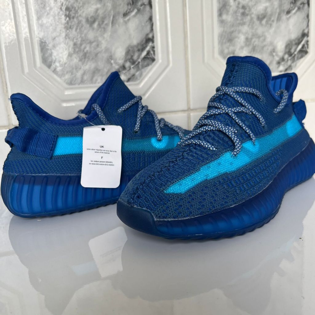 Tênis Yezzy Bost 350 V2 Premium Importado Pronta Entrega - Corrida, Caminhada Azul Masculino Promoção