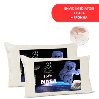 Travesseiro Travisseiro Soft Nasa Viscoelastico Latex Alto Macio Confortável Astronauta + Fronha