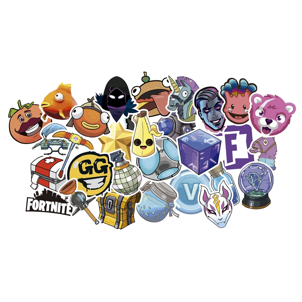 30x Stickers Adesivos Fortnite Battle Royale, Jogo, Game | Shopee Brasil