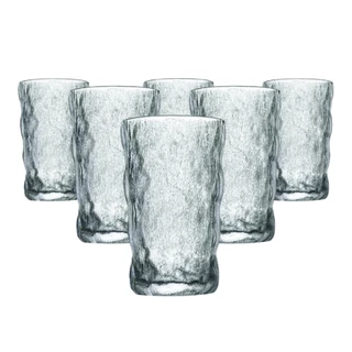 Jogo de 6 Copos de Vidro 310ml / 370ml Copo Nórdico Kit c/ 6 Peças