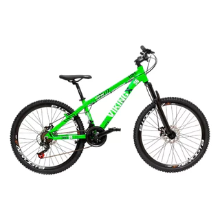 Bicicleta Vikingx Verde Neon Tuff30 21v Freio Disco Promoção Bike