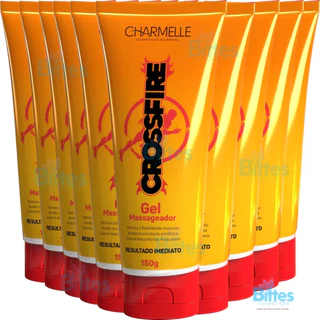 10 GEL MASSAGEADOR CROSSFIRE CHARMELLE COSMÉTICOS DESCONFORTO MUSCULAR