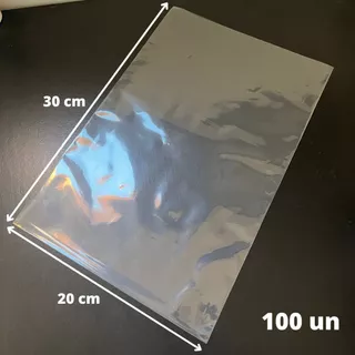 100 Un Saco Plástico Transparente 30x20 cm Saquinho Embalagem Cristal