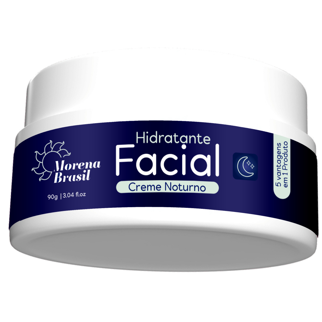 Creme Facial Noturno 5 em 1 Revitalize Sua Pele Durante a Noite, Morena Brasil"