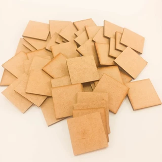 Kit 200un Quadrado 40x40mm (4x4cm) MDF Cru 3mm Base Aplique Artesanato