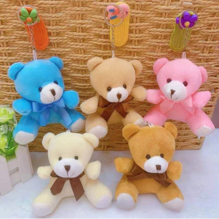 Kit 3/6/12 Urso com Fita de Pelúcia chaveiro com pegente para presente em Oferta na Shopee
