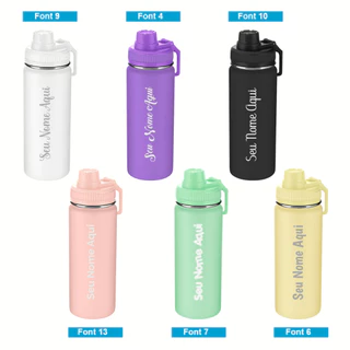 Garrafa Térmica 500ml Personalizada com seu nome em Oferta na Shopee