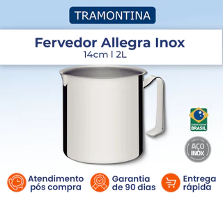 Fervedor Caneco Leiteira Leite Café Tramontina Allegra Indução Aço Inox 14 cm 2L