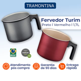 Fervedor Caneco Leiteira Tramontina Turim Antiaderente Starflon Max 14cm 1,7L A Pronta Entrega