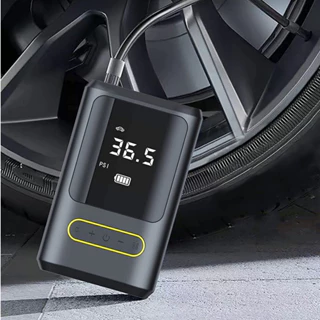 Bomba De Ar Eletrica Portátil Digital Encher Pneu Carro Bike Moto 2000 mah Mini Compressor sem fio QUEBOM