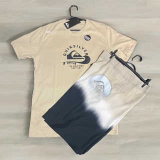 Conjunto Quik Camiseta + Bermuda de Elastano Sur Blusa Camisa Bermuda