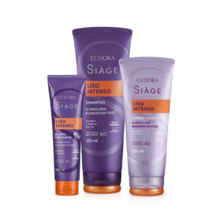 KIT CAPILAR EUDORA LISO INTENSO (SHAMPOO 250ML + CONDICIONADOR 200ML + SELANTE FINALIZADOR 100ML)