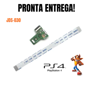 PLACA Usb Jds-030 Jdm-030 Kit Reparo Controle Ps4 + Cabo Flat 12 Vias
