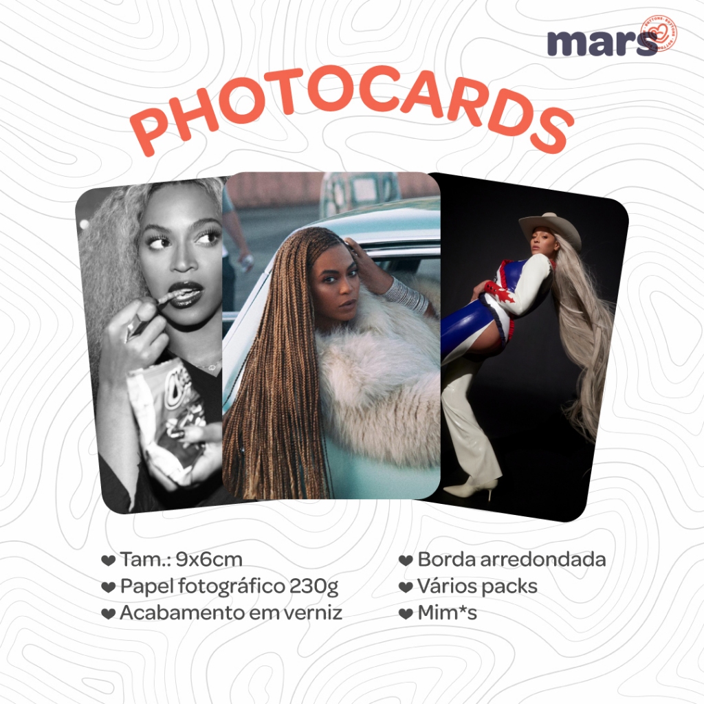 Photocard Beyoncé - Packs c/ 9 unidades - Vários Modelos | Shopee Brasil