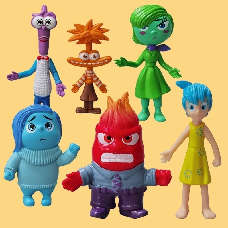 Kit 6 brinquedos divertida mente disney pixar bonecos divertidamente ...