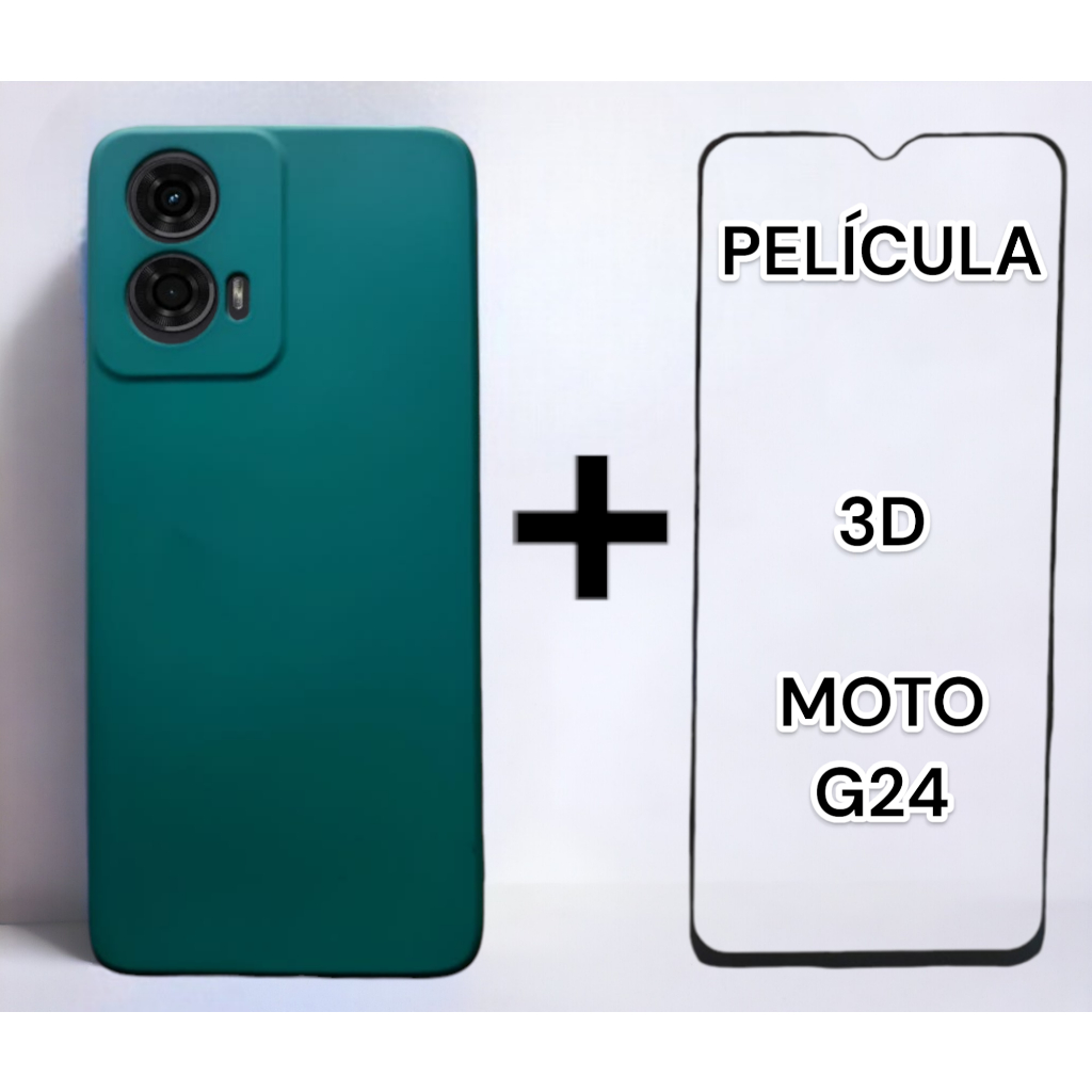 Kit CAPA CAPINHA CASE MOTOROLA MOTO G24 + Pelicula 3D