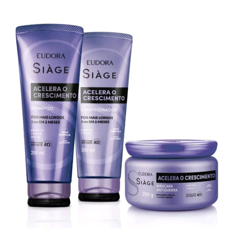 Kit tratamento Capilar Siàge acelera Crescimento Eudora