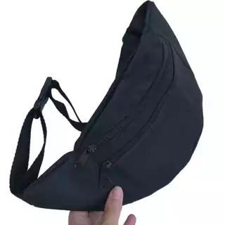 Kit 10 Pochete Feminina Masculina Unissex Preto Básica Direto de Fábrica