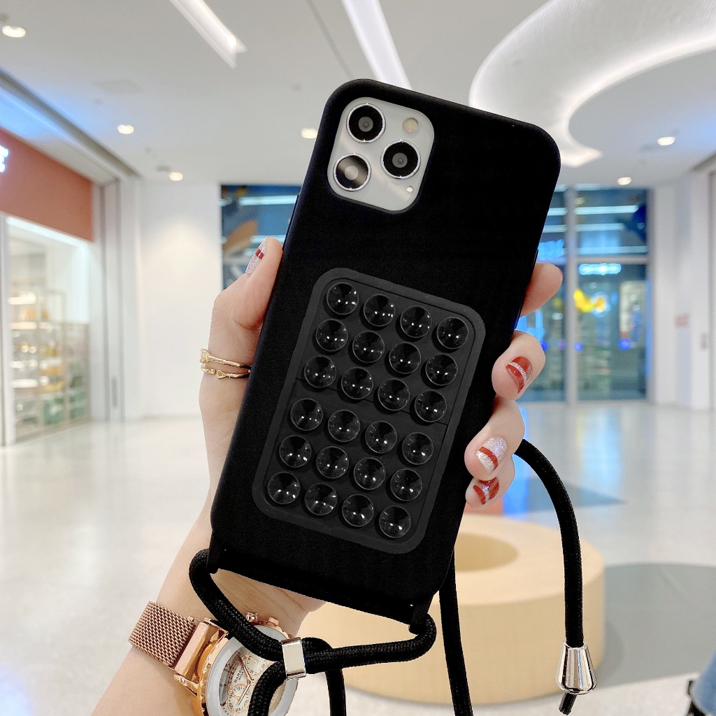 Ventosa para suporte Celular Em Silicone (Preto)