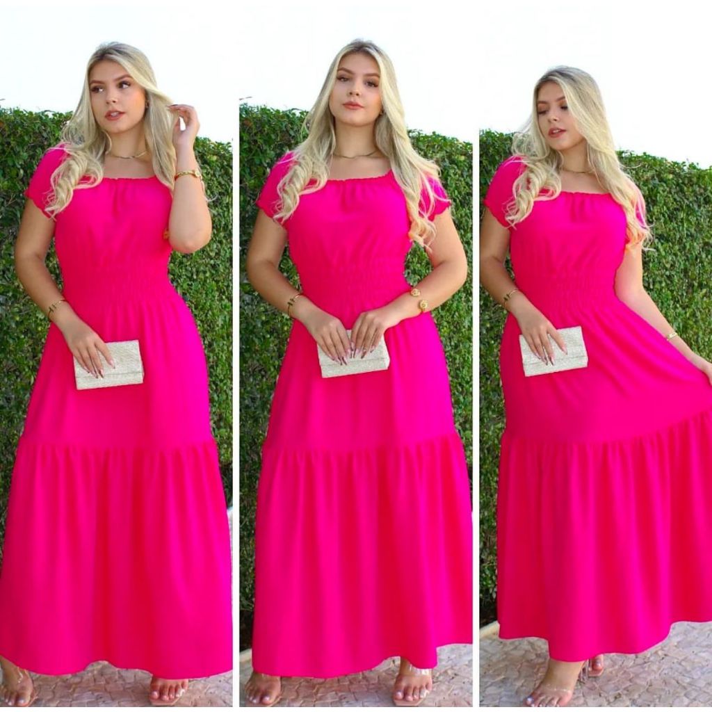 Vestido longo Femenino com alça plus size