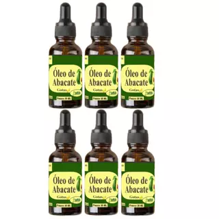 Óleo de Abacate 6 frascos 180 Ml 100% Puro