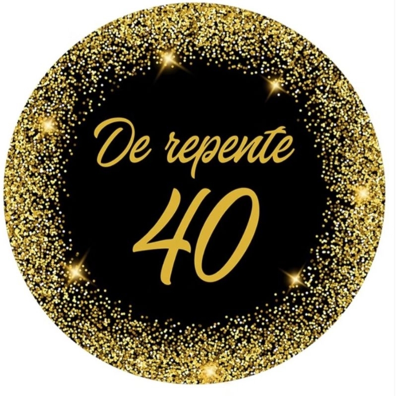 Adesivo 40 anos para lembrancinhas | Shopee Brasil