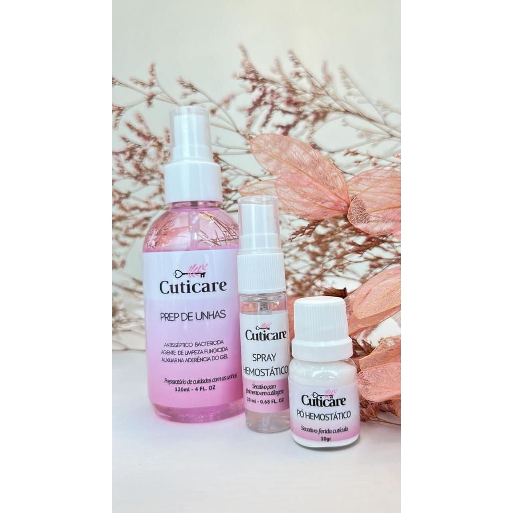 Kit Completo para Cuidados com Cutículas CUTICARE – Pó Hemostático ...