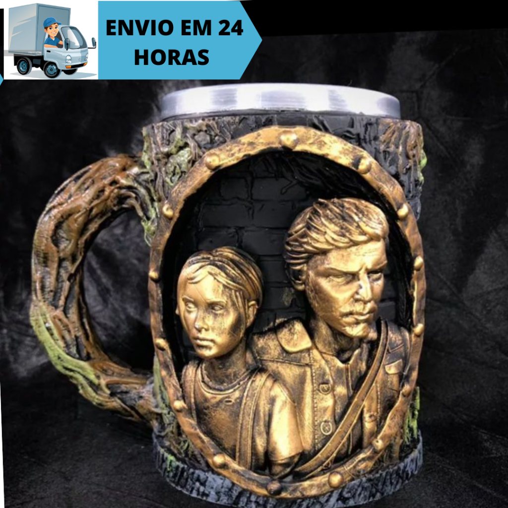 Caneca/Copo The Last Of Us - Playstation Jogo Saga Série Netflix 3D Resina promoção preço da fabrica