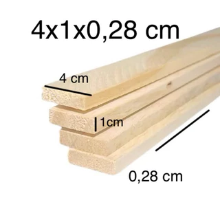 10 Ripas de Madeiras Pinus Para Artesanato 4x1x0,28 cm