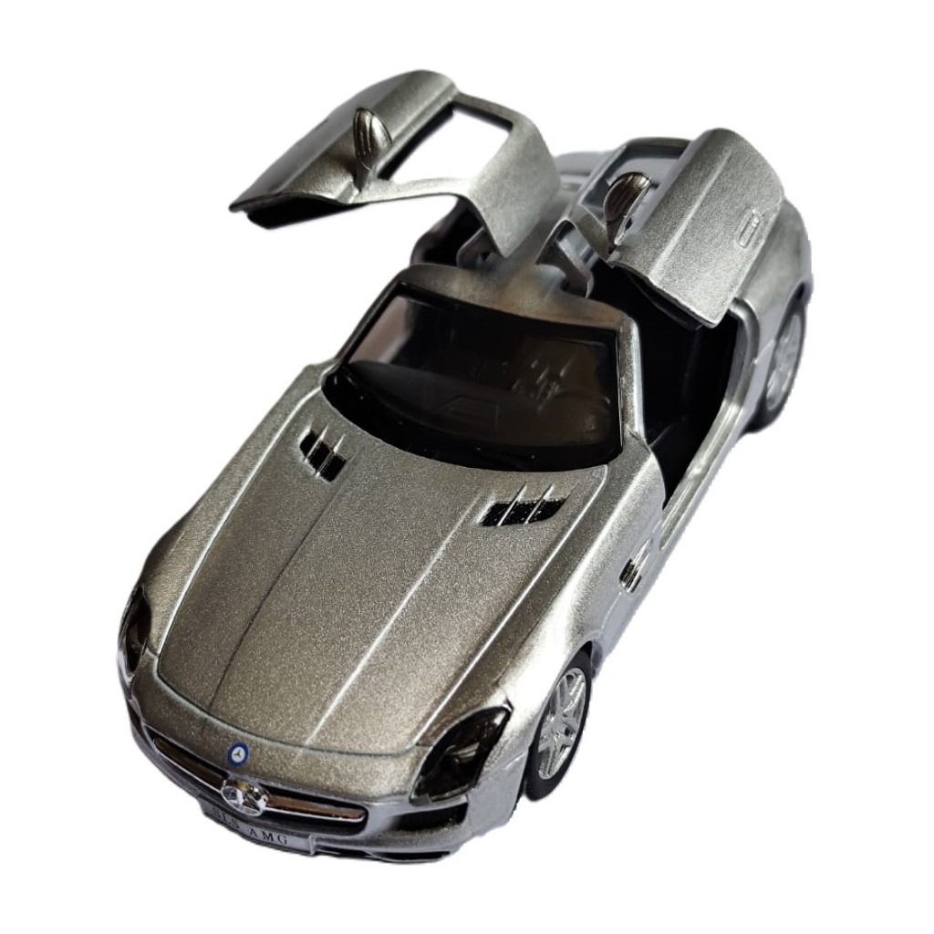 1/12 メルセデスベンツSLS AMGクーペ シルバー [PCS10600] Miniatura Mercedes-benz Sls amg em metal - abre as portas