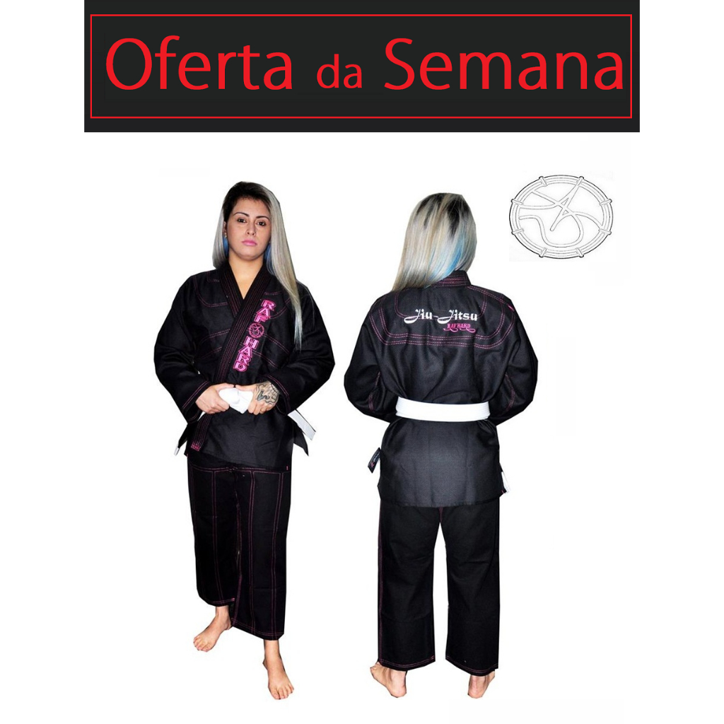 Kimono Trançado Jiu-jitsu "Pink Line"
