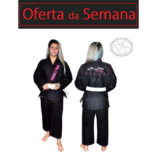 Kimono Trançado Jiu-jitsu "Pink Line"